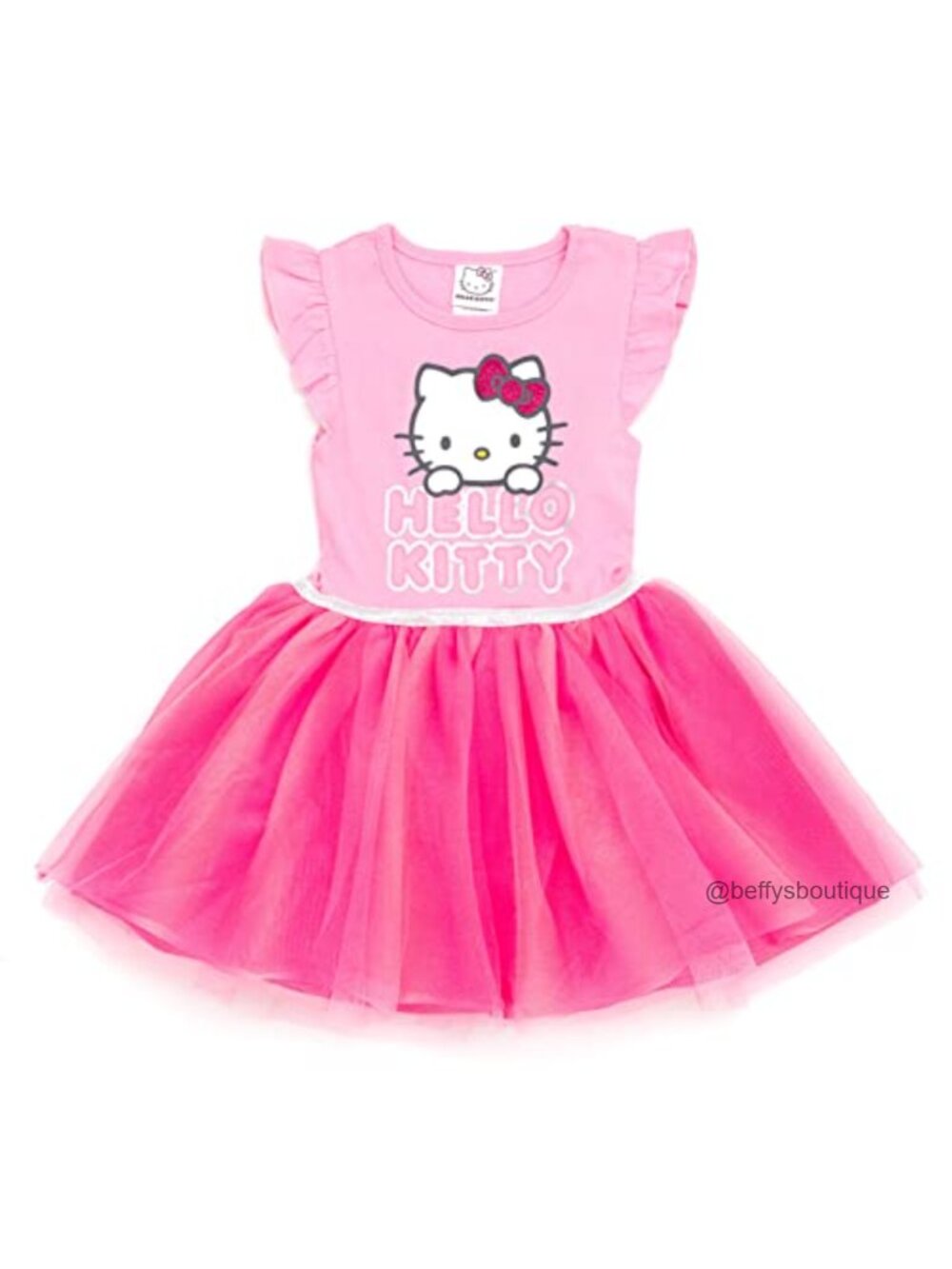 Girls Hello Kitty & Friends Tutu Dress Flutter Sleeve